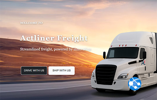 Launch-ready logistics company website design